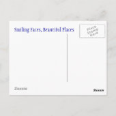 笑顔の顔、美しい場所 ポストカード (裏面)