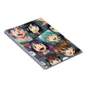 笑顔の顔、Natasha Usによるマンガ ノートブック (右側)