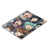 笑顔の顔、Natasha Usによるマンガ ノートブック (左側)