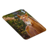 笑顔の馬のバイブル引用文写真マグネット マグネット (右側)