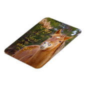 笑顔の馬のバイブル引用文写真マグネット マグネット (左側)