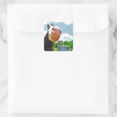 笑顔の馬 スクエアシール (バッグ)