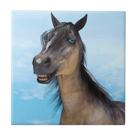 笑顔の馬 タイル (正面)