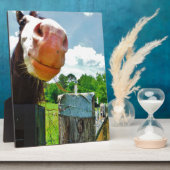 笑顔の馬 フォトプラーク (側面)