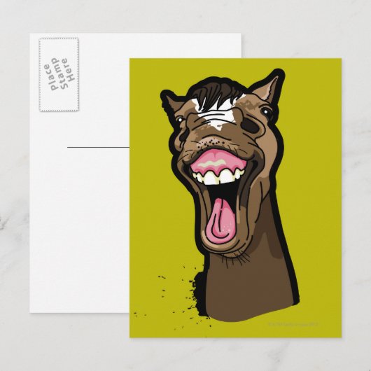 笑顔の馬 ポストカード (正面/裏面)