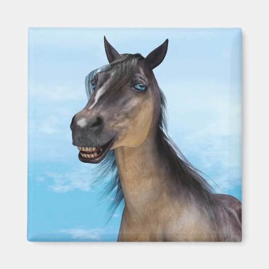 笑顔の馬 マグネット (正面)