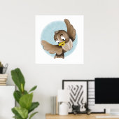 笑顔の鳥 ポスター (ホームオフィス)