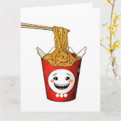 笑顔の麺 カード (黄色い花)