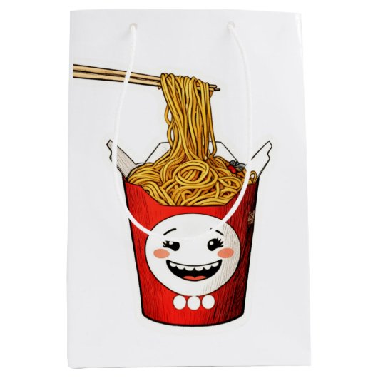 笑顔の麺 ミディアムペーパーバッグ (正面)