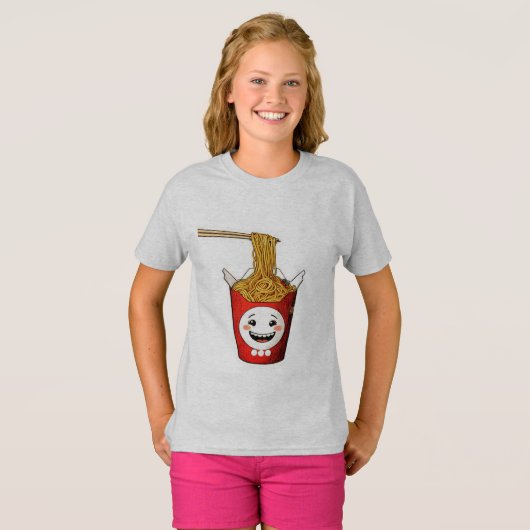 笑顔の麺 Tシャツ (正面フル)