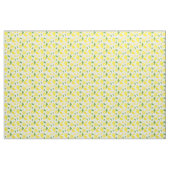 笑顔の黄色いレモンの漫画のパターン ファブリック (ヤード)