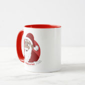 笑顔の黒サンタクロース漫画マグカップ マグカップ (正面左)