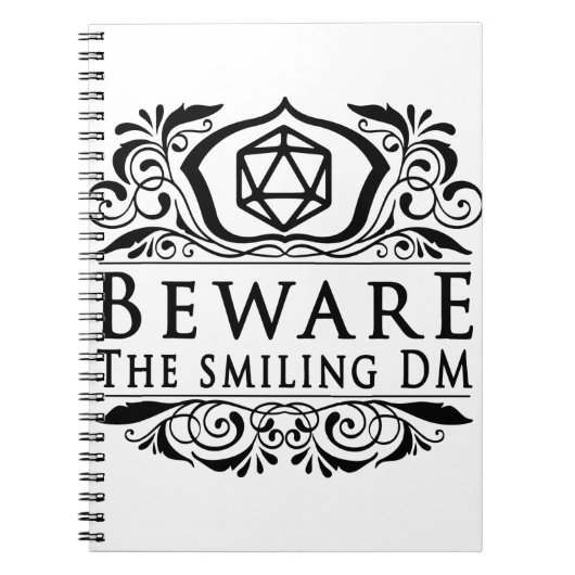 笑顔のDM V4に注意 ノートブック (正面)