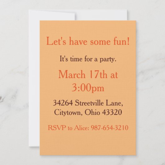 笑顔のS'more 招待状 (正面)