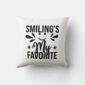 笑顔は私お気に入りのの、笑顔は私のお気に入りの クッション (裏面)