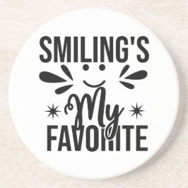 笑顔は私お気に入りのの、笑顔は私のお気に入りの コースター