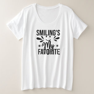 笑顔は私お気に入りのの、笑顔は私のお気に入りの プラスサイズTシャツ