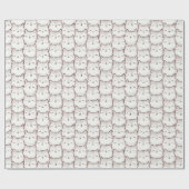 笑顔よくはしゃぐ猫ラッピング紙 – かわいい ラッピングペーパー (フラット)