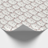笑顔よくはしゃぐ猫ラッピング紙 – かわいい ラッピングペーパー (角)