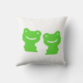 笑顔を描くカモガエルの子供 クッション (裏面)