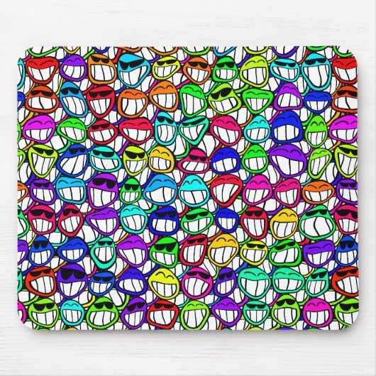 笑顔カッコいいの顔 マウスパッド (正面)