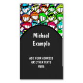 笑顔カッコいい顔グループI +あなたのアイディア マグネット名刺 (正面縦)