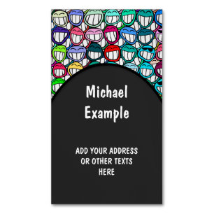 笑顔カッコいい顔グループII +アイディア マグネット名刺