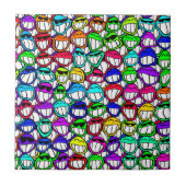 笑顔カッコいい顔群 タイル (正面)