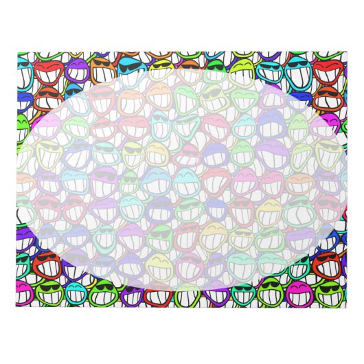 笑顔カッコいい顔群 ノートパッド (正面)