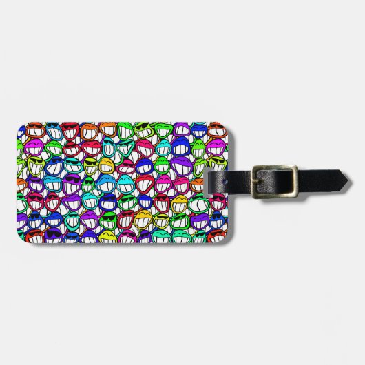 笑顔カッコいい顔群 ラゲッジタグ (正面横)