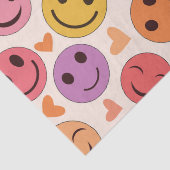 笑顔カラフルの幸せな顔とハート 薄葉紙 (詳細)