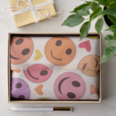 笑顔カラフルの幸せな顔とハート 薄葉紙 (ギフト)