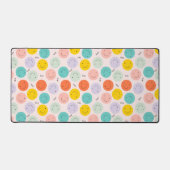 笑顔カラフルの幸せ顔模様 デスクマット (正面)