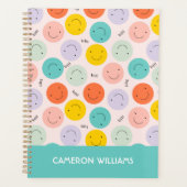 笑顔カラフルの幸せ顔模様 プランナー手帳 (正面)