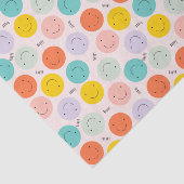 笑顔カラフルの幸せ顔模様 薄葉紙 (詳細)