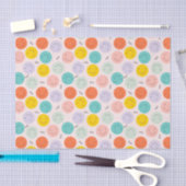 笑顔カラフルの幸せ顔模様 薄葉紙 (クラフト)