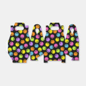 笑顔カラフルの絵文字顔を黒 フェイバーボックス (折り畳みなし)