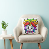 笑顔カラフルユニコーン装飾用クッション クッション (椅子)