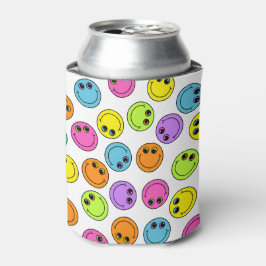 笑顔カラフル絵文字顔 缶クーラー