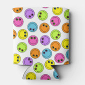 笑顔カラフル絵文字顔 缶クーラー (裏面)