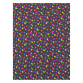 笑顔カラフル風船ブラック テーブルクロス (正面)