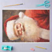 笑顔クラシックでレトロなサンタクロースを迎える 薄葉紙 (クラフト)