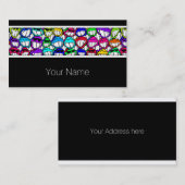 笑顔クール顔グループ+テキストとアイディア 名刺 (正面/裏面)