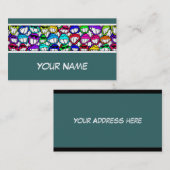 笑顔クール顔グループ+テキストとアイディア 名刺 (正面/裏面)