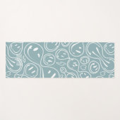 笑顔クール顔溶融スマイルパターンダスティブルー ヨガマット (正面(横))