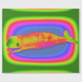 笑顔サイケデリックの鯨包み紙 ラッピングペーパー (フラット)