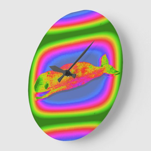 笑顔サイケデリック時計 ラージ壁時計 (傾斜)