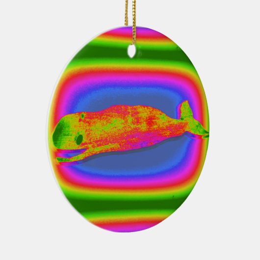 笑顔サイケデリック鯨オーナメント セラミックオーナメント (右)