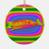 笑顔サイケデリック鯨オーナメント セラミックオーナメント (正面)