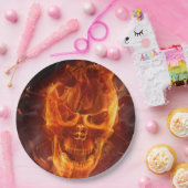 笑顔スカルハロウィーン ペーパープレート (パーティー)